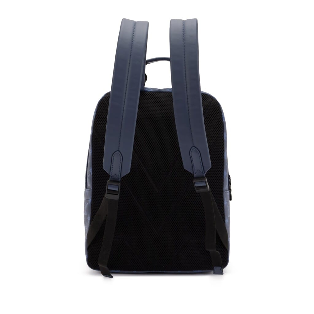 Navy Monogram Shadow Leather Sprinter Backpack Black Hardware, 2021-2022