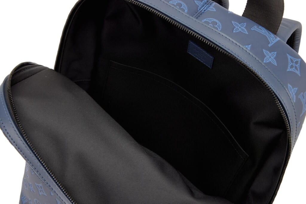 Navy Monogram Shadow Leather Sprinter Backpack Black Hardware, 2021-2022