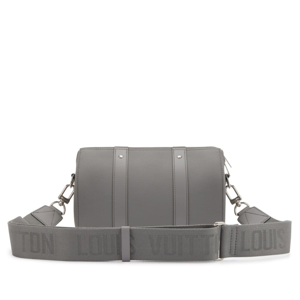 Virgil Abloh Gray Aerogram Leather City Keepall Silver Hardware, 2021-2022