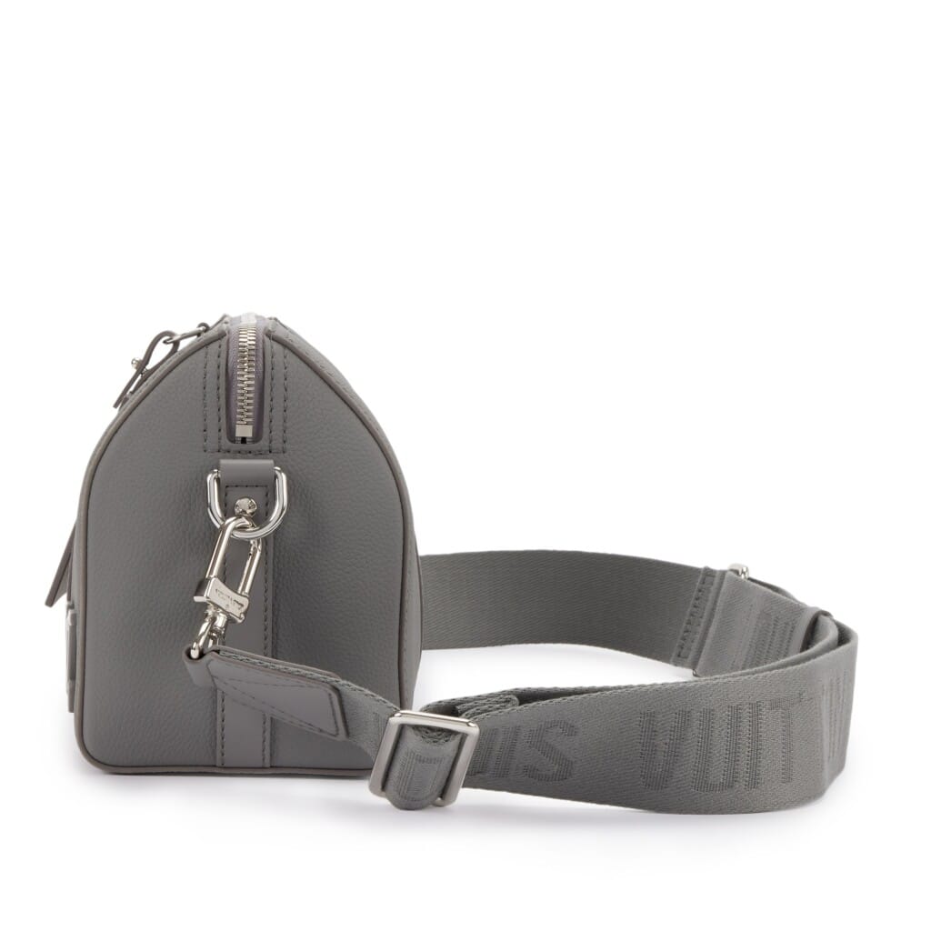 Virgil Abloh Gray Aerogram Leather City Keepall Silver Hardware, 2021-2022