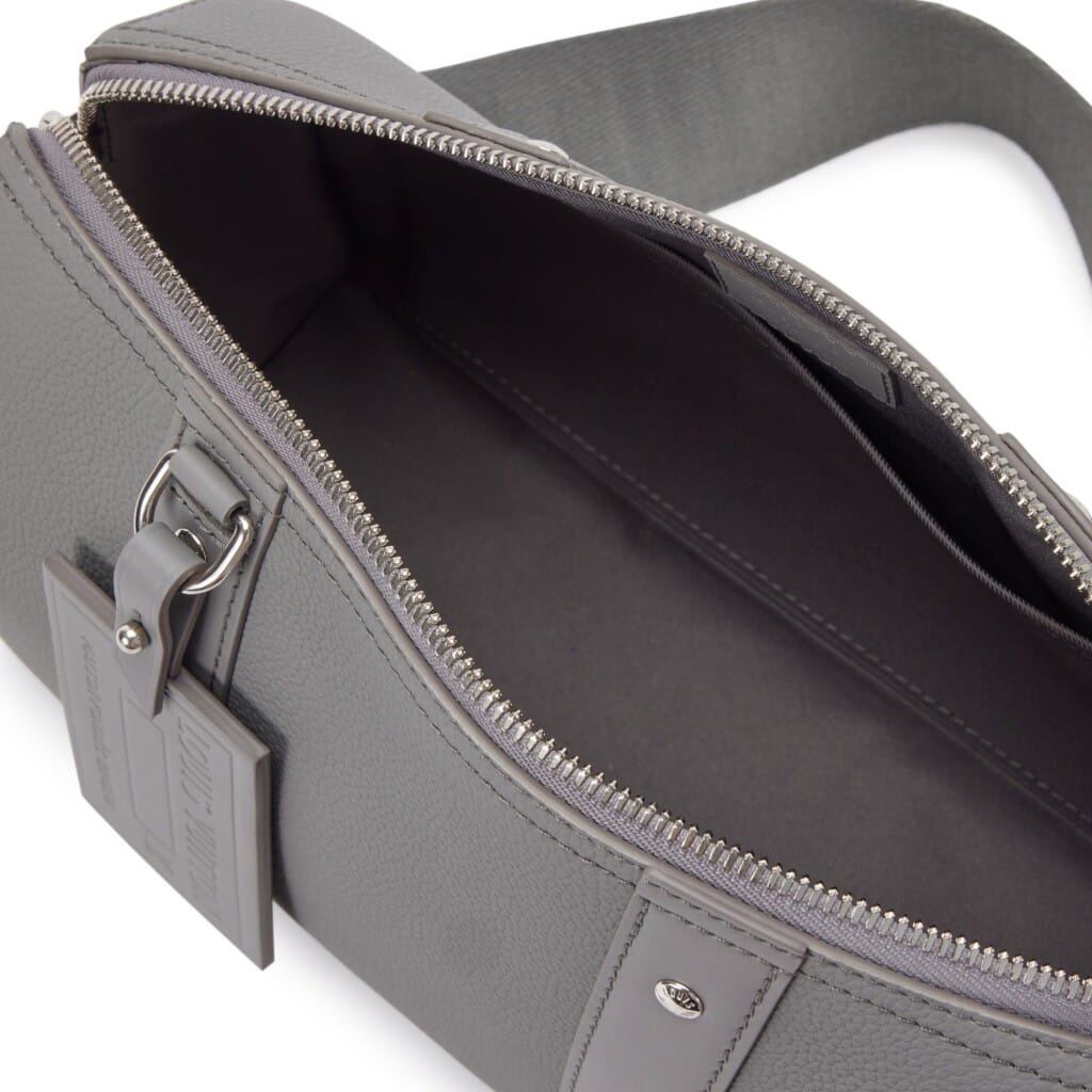 Virgil Abloh Gray Aerogram Leather City Keepall Silver Hardware, 2021-2022