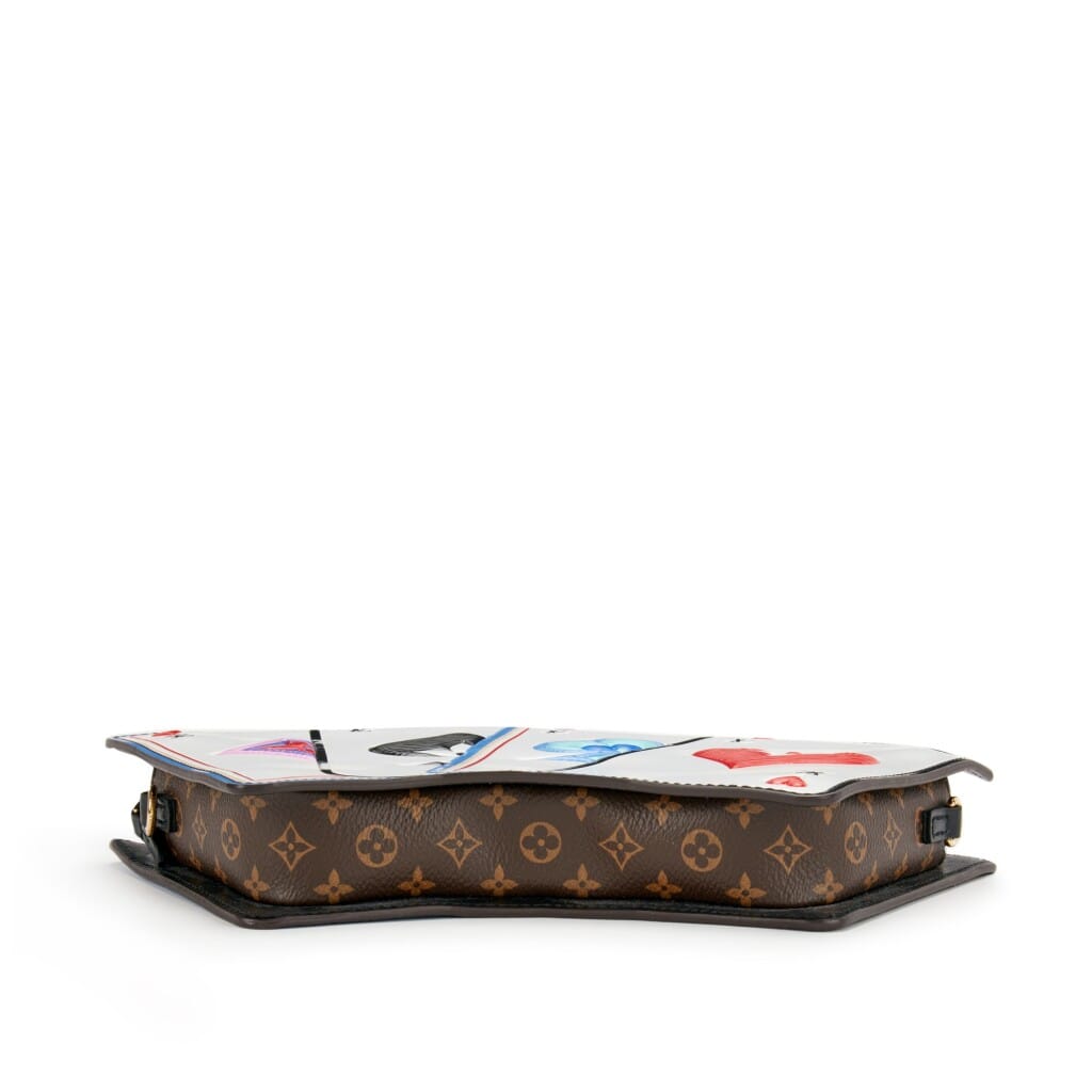 Multicolor Leather Game On Pochette Cartes Gold Hardware, 2020
