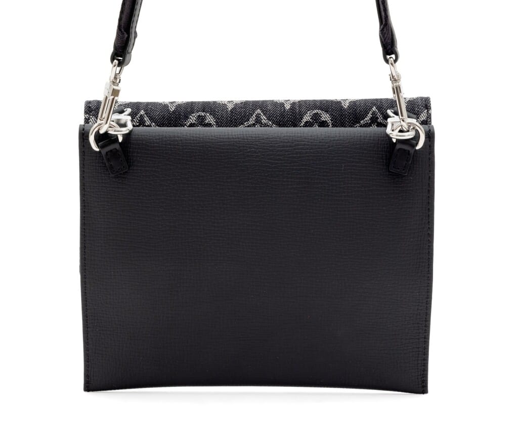 Virgil Abloh NIGO Black Monogram Denim Drip and Taurillon Trio Pouch Silver Hardware, 2021