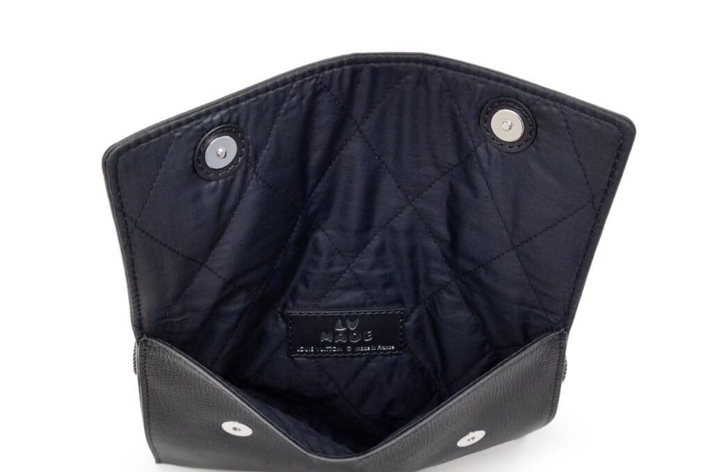 Virgil Abloh NIGO Black Monogram Denim Drip and Taurillon Trio Pouch Silver Hardware, 2021