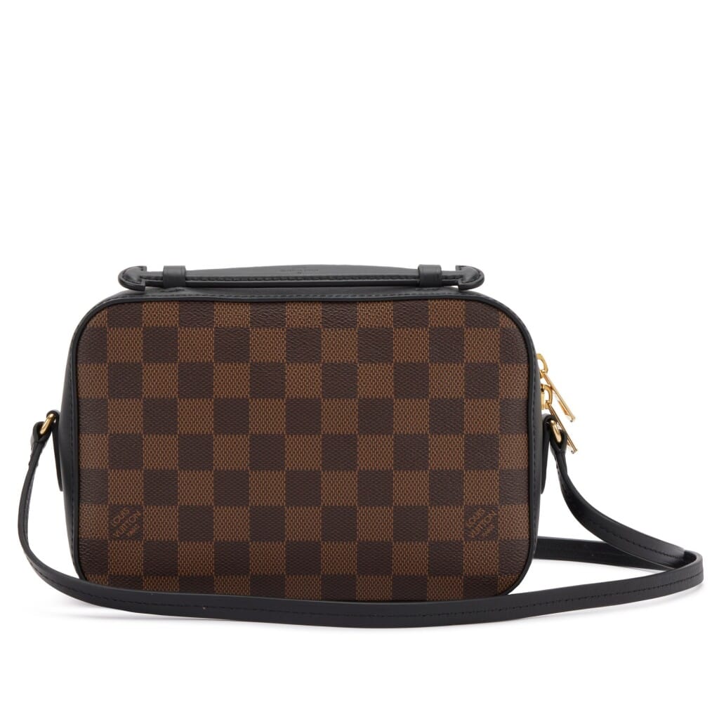 Brown Damier Ebene Coated Canvas Santa Monica Camera Bag Gold Hardware, 2019