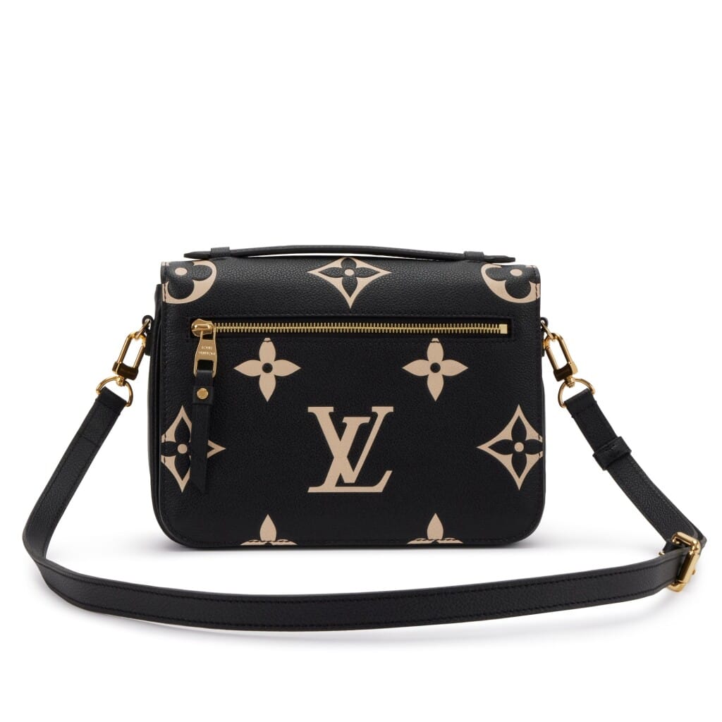Black and Beige Giant Monogram Empreinte Pochette Métis Gold Hardware, 2021
