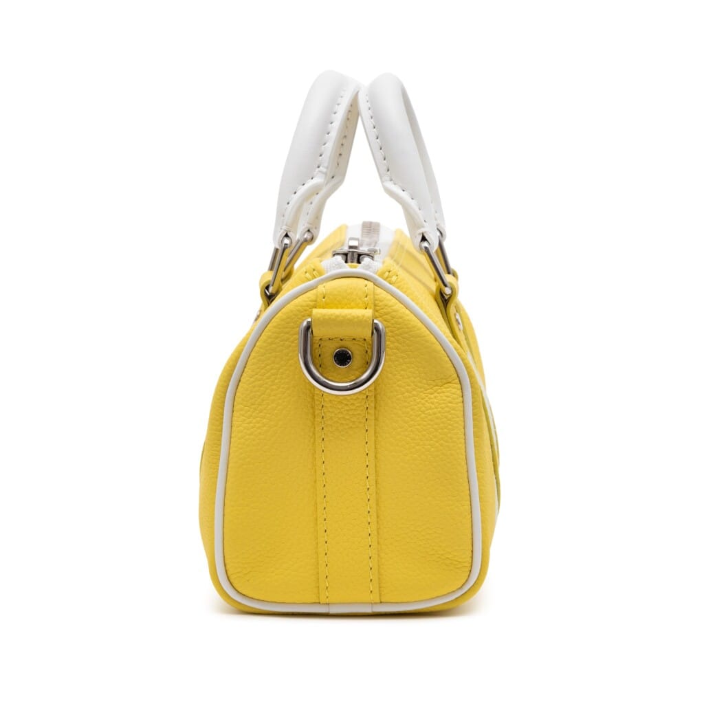 Virgil Abloh Yellow Cowhide LV Everyday Keepall XS Silver Hardware, 2021
