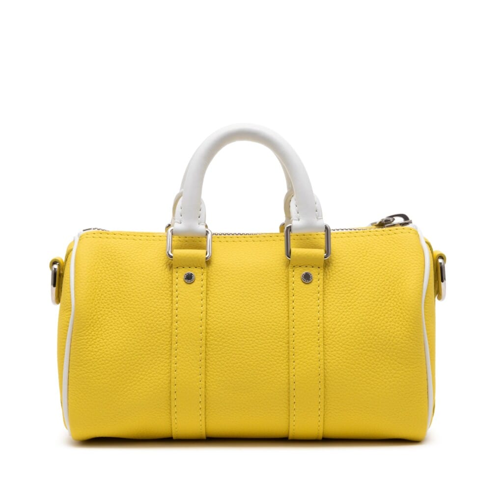 Virgil Abloh Yellow Cowhide LV Everyday Keepall XS Silver Hardware, 2021