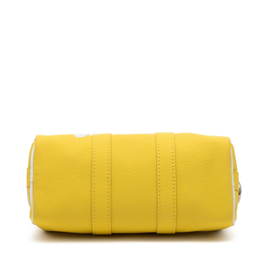 Virgil Abloh Yellow Cowhide LV Everyday Keepall XS Silver Hardware, 2021