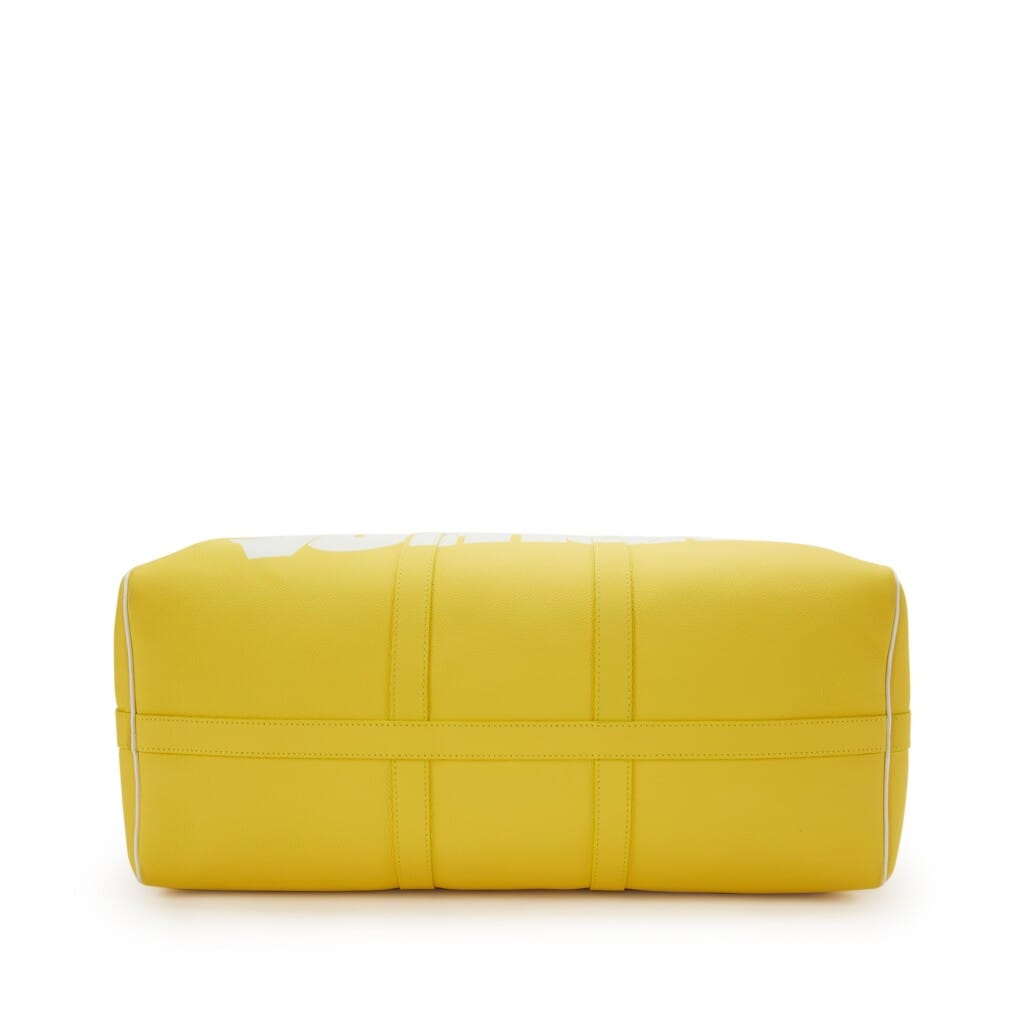 Virgil Abloh Yellow Leather Everyday LV Keepall Bandoulière 50 Silver Hardware, 2021