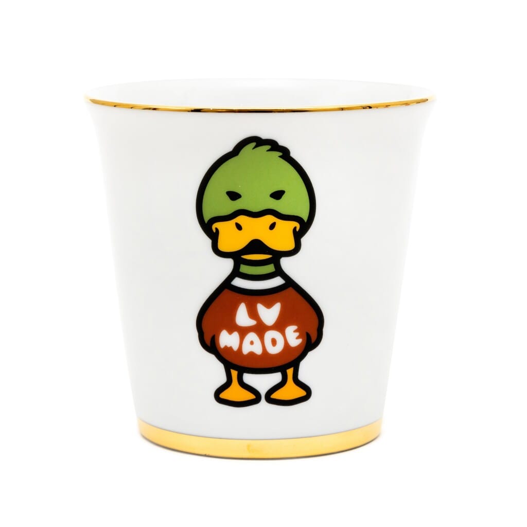 Virgil Abloh NIGO Set of Four; Multicolor Porcelain Cups, 2021