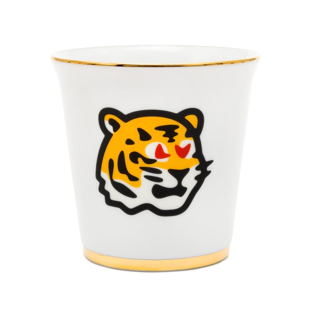 Virgil Abloh NIGO Set of Four; Multicolor Porcelain Cups, 2021