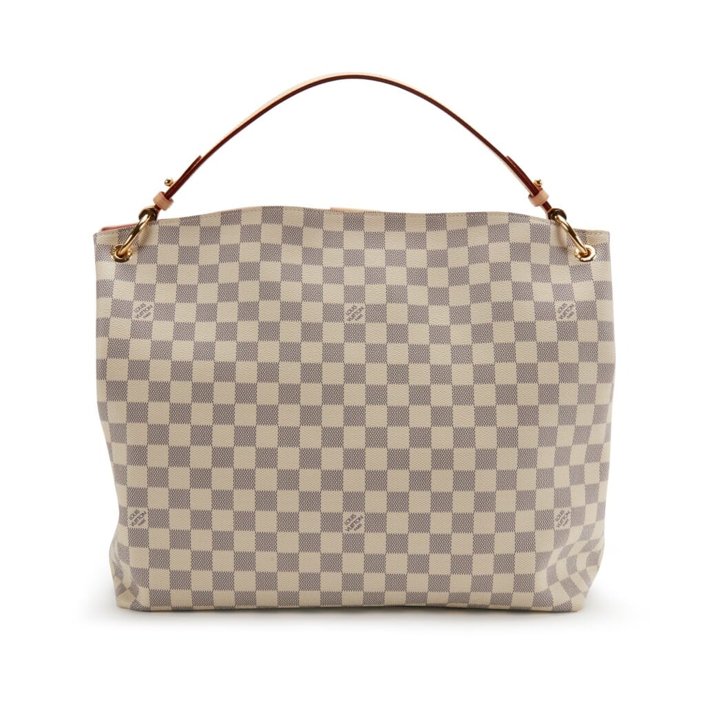 White and Blue Damier Azur Coated Canvas Gracefull MM Gold Hardware, 2021