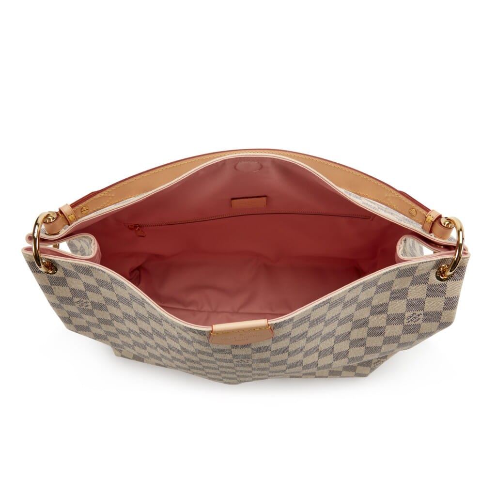 White and Blue Damier Azur Coated Canvas Gracefull MM Gold Hardware, 2021