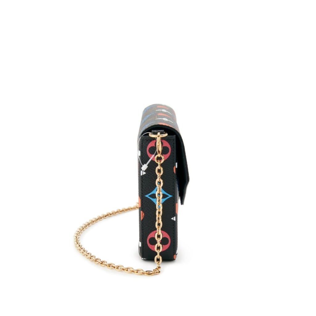 Black Multicolor Monogram Coated Canvas Game On Félicie Pochette Gold Hardware, 2020