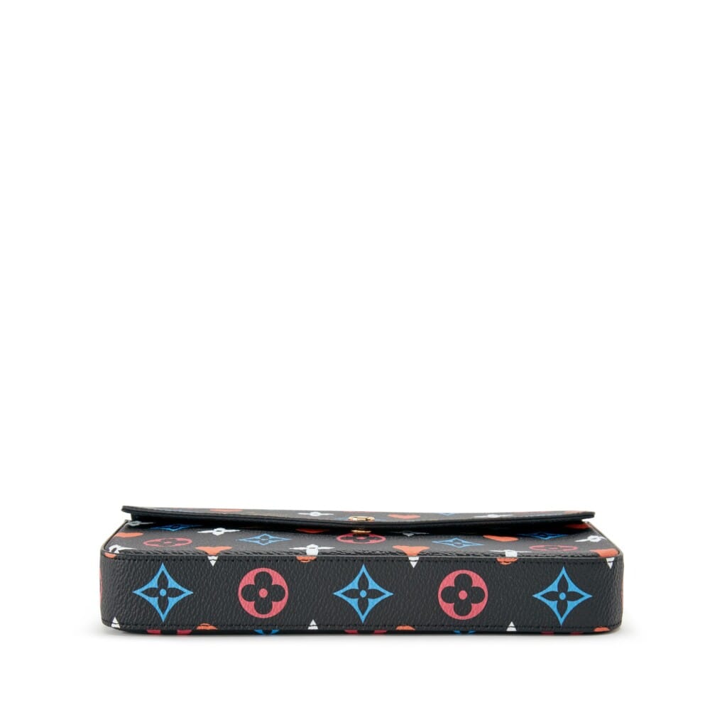 Black Multicolor Monogram Coated Canvas Game On Félicie Pochette Gold Hardware, 2020