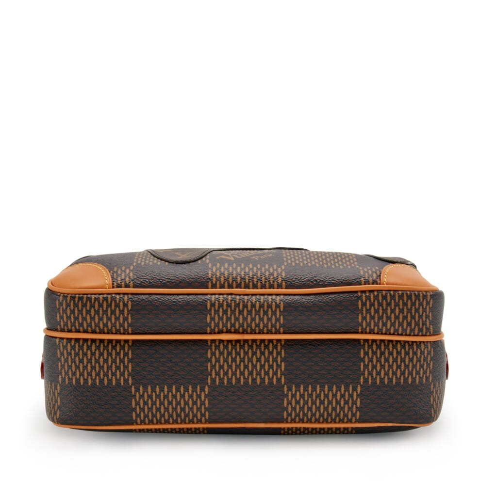 Virgil Abloh NIGO Brown Giant Damier Ebene & Drip Monogram Coated Canvas Nil Messenger Gold Hardware, 2021