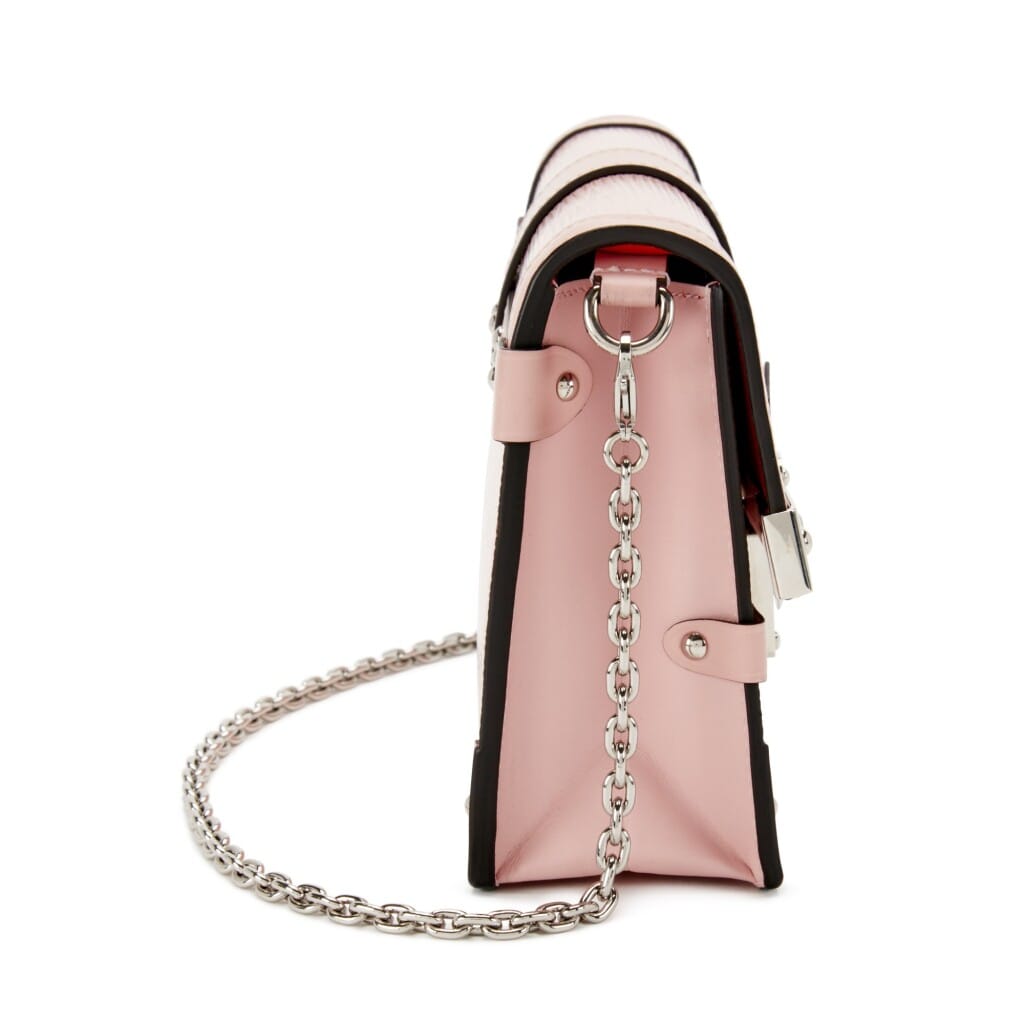 Rose Ballerine Epi Leather Trunk Chain Wallet with Palladium Hardware, 2019