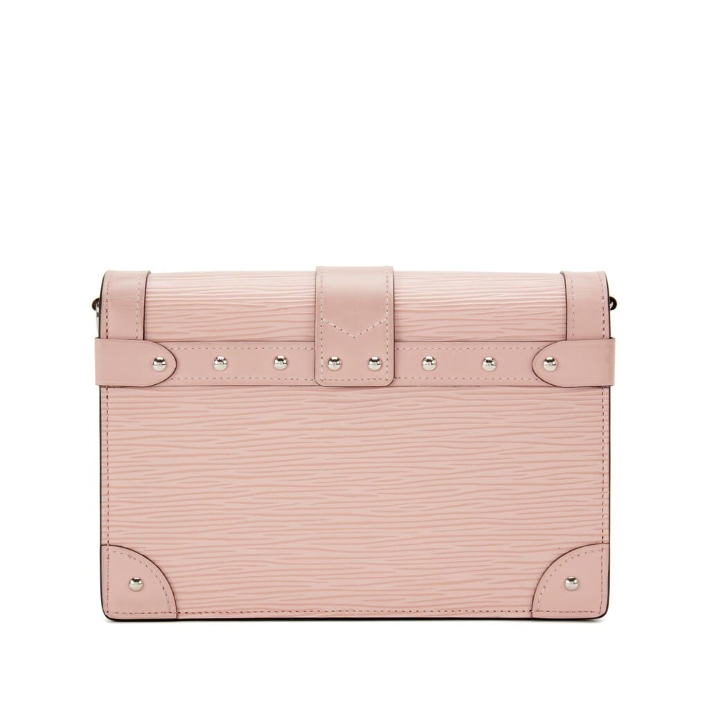 Rose Ballerine Epi Leather Trunk Chain Wallet with Palladium Hardware, 2019