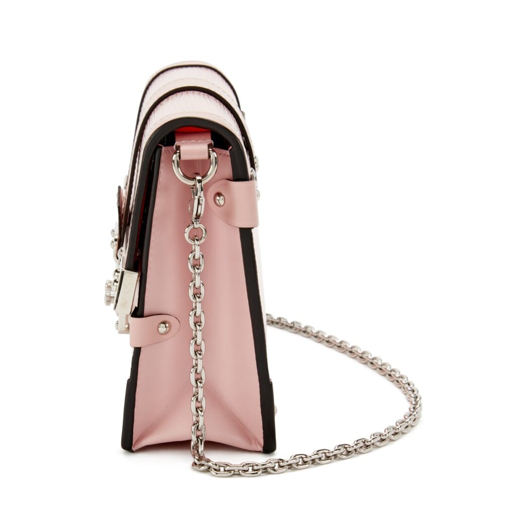 Rose Ballerine Epi Leather Trunk Chain Wallet with Palladium Hardware, 2019