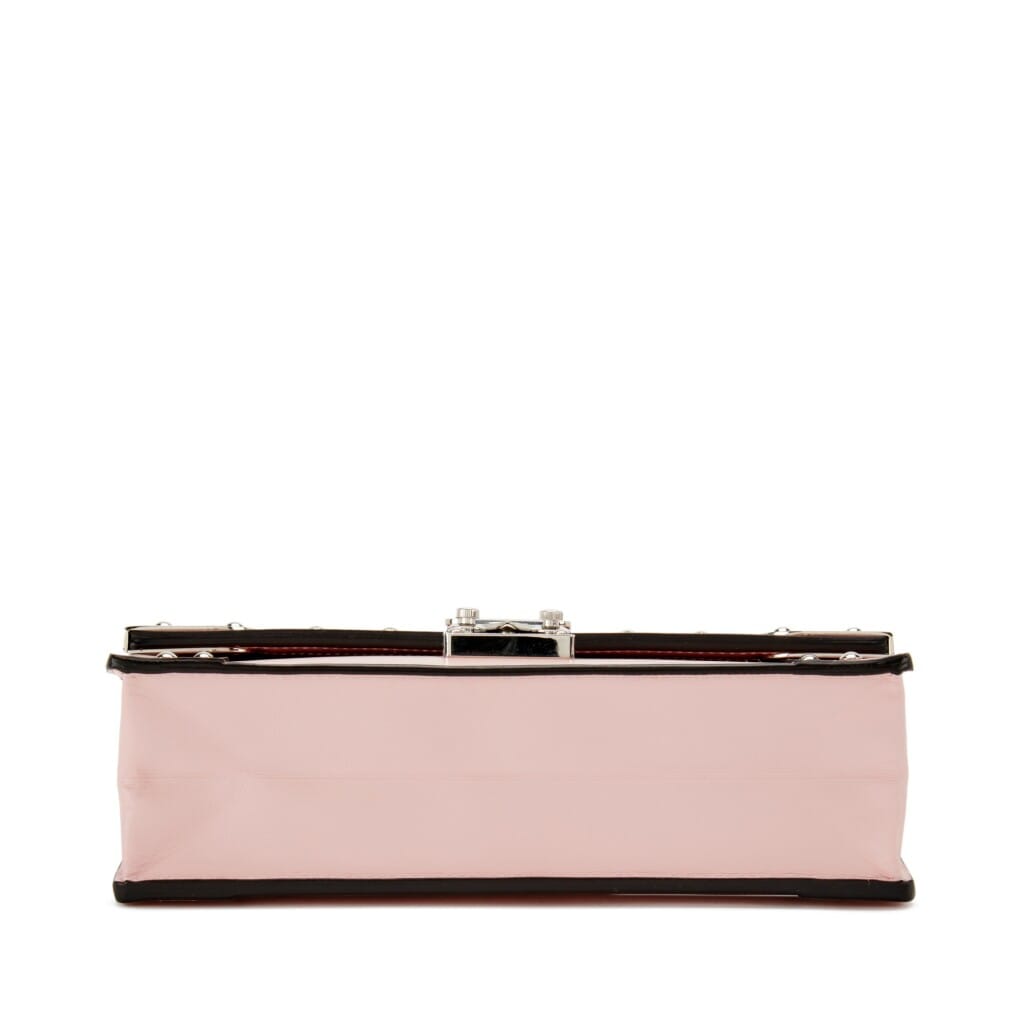 Rose Ballerine Epi Leather Trunk Chain Wallet with Palladium Hardware, 2019