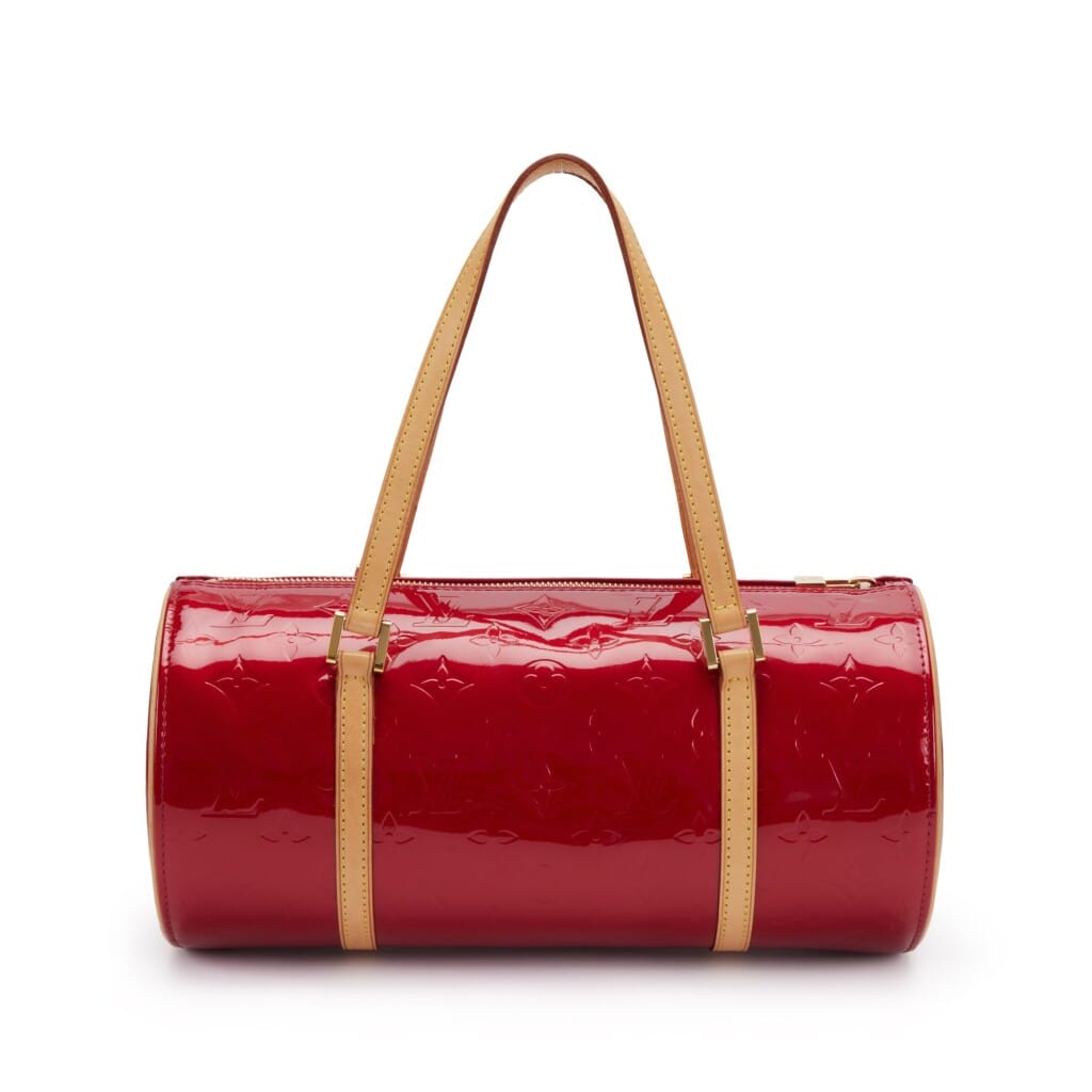 Red Monogram Vernis Papillon 30 Gold-Color Hardware, 2007