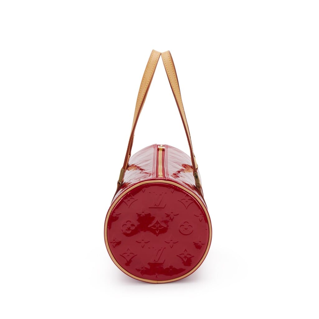 Red Monogram Vernis Papillon 30 Gold-Color Hardware, 2007