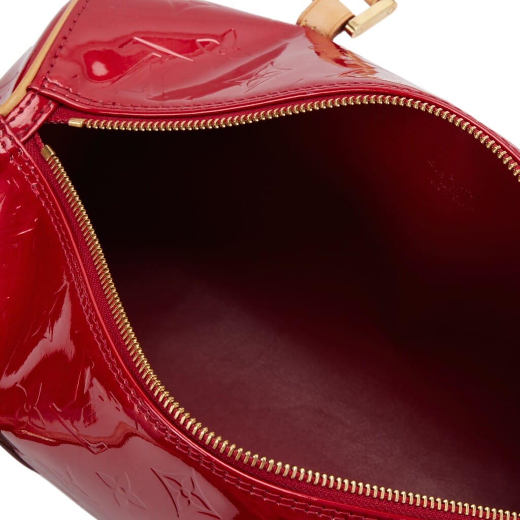 Red Monogram Vernis Papillon 30 Gold-Color Hardware, 2007