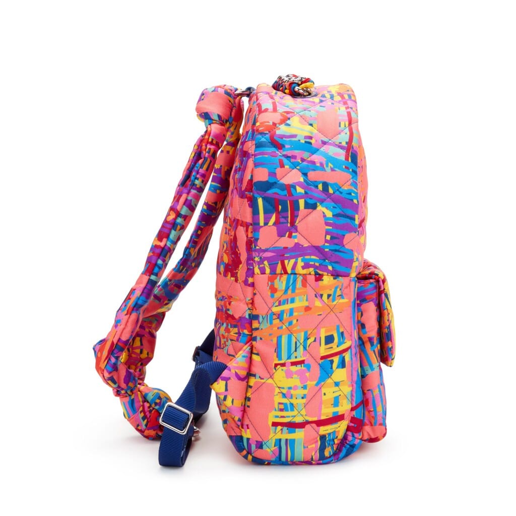Multicolor Quilted Fabric Foulard Backpack, 2018