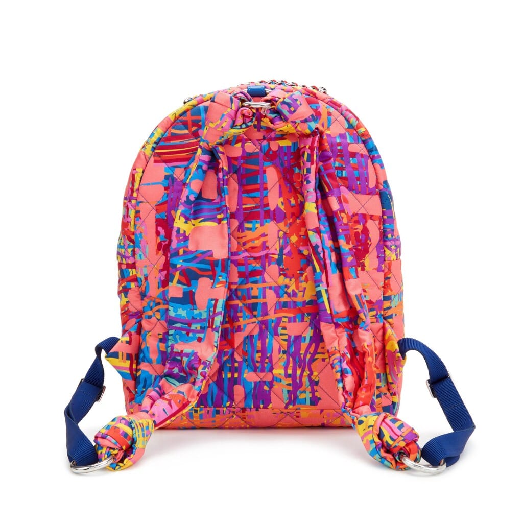 Multicolor Quilted Fabric Foulard Backpack, 2018