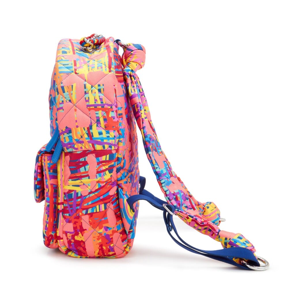Multicolor Quilted Fabric Foulard Backpack, 2018