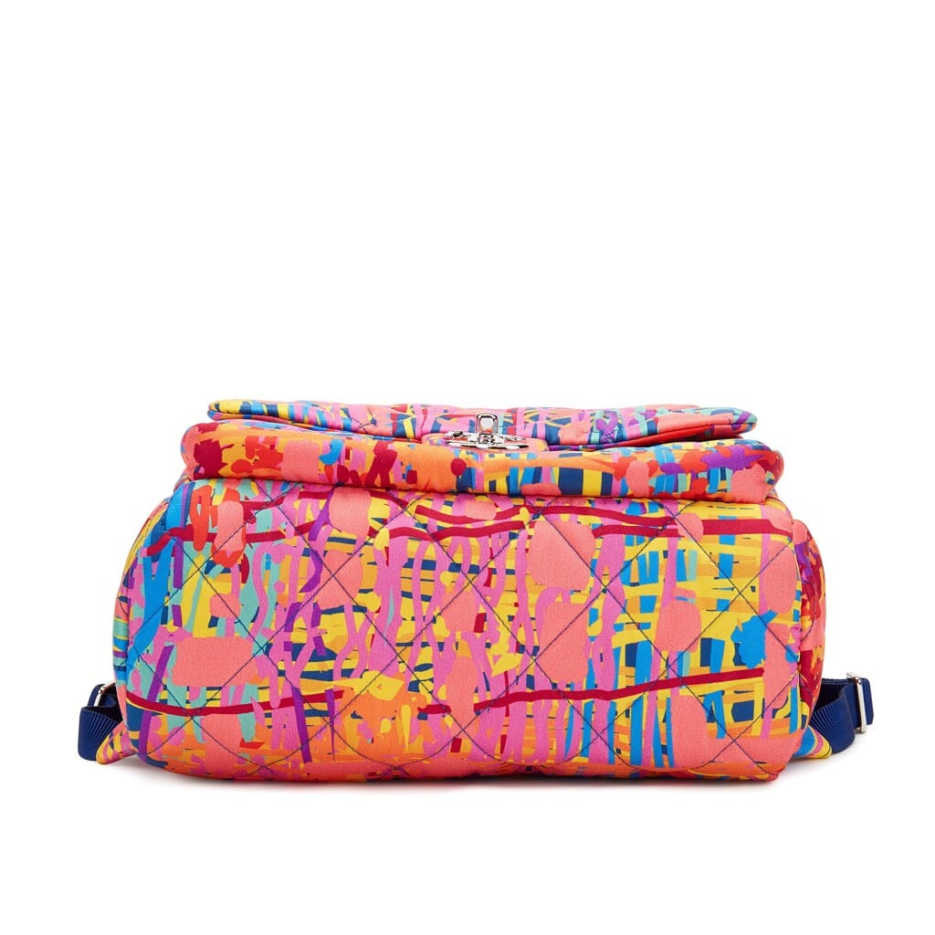 Multicolor Quilted Fabric Foulard Backpack, 2018