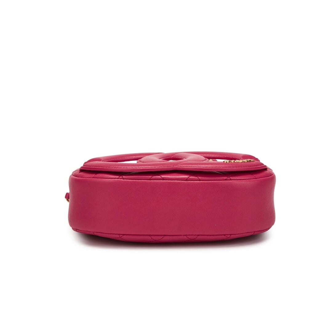 Pink Quilted Lambskin Coco Midnight Camera Bag Gold Hardware, 2020
