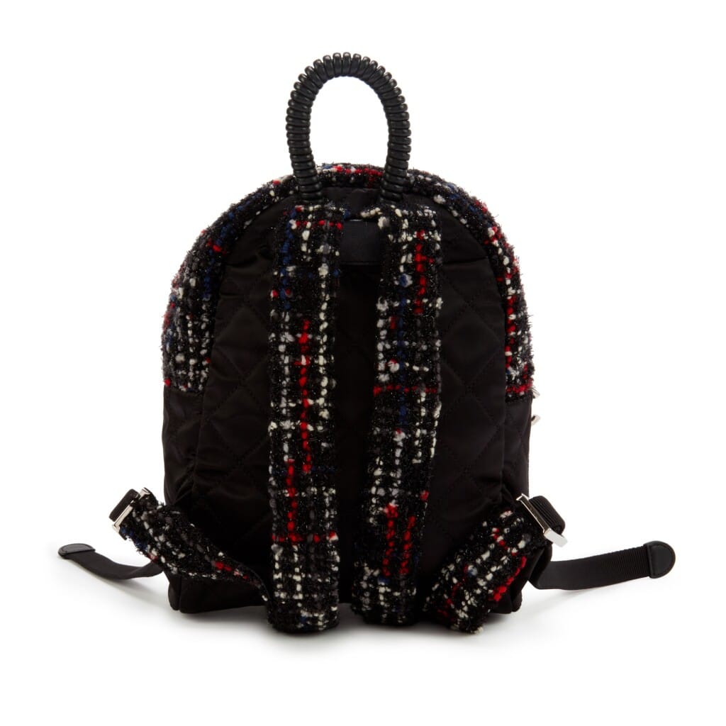 Multicolor and Black Quilted Nylon and Tweed Astronaut Essentials Backpack Silver Hardware, 2017