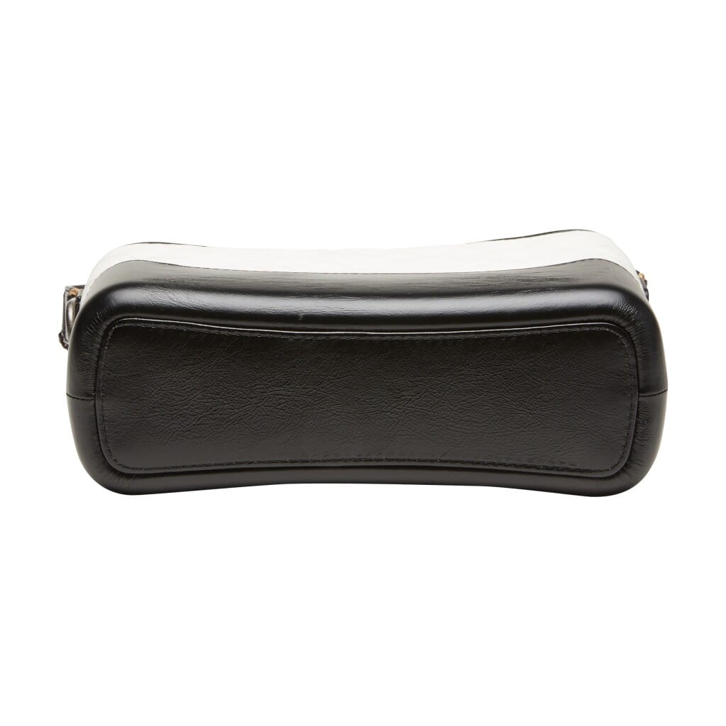 White and Black Quilted Aged Calfskin Medium Gabrielle Hobo Ruthenium, Gold, and Silver Hardware, 2017-2018
