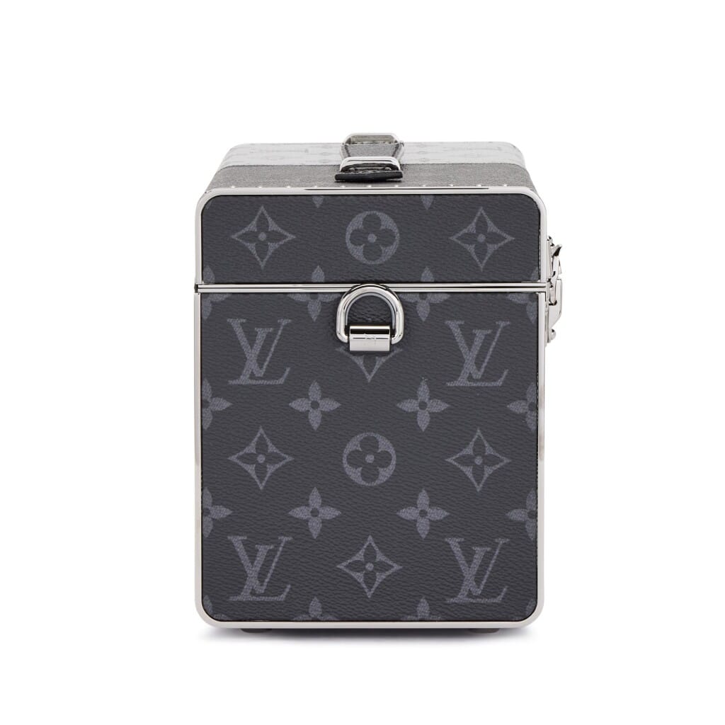 Black and Silver Monogram Eclipse Coated Canvas Custom Vanity Trunk Ruthenium Hardware, 2018