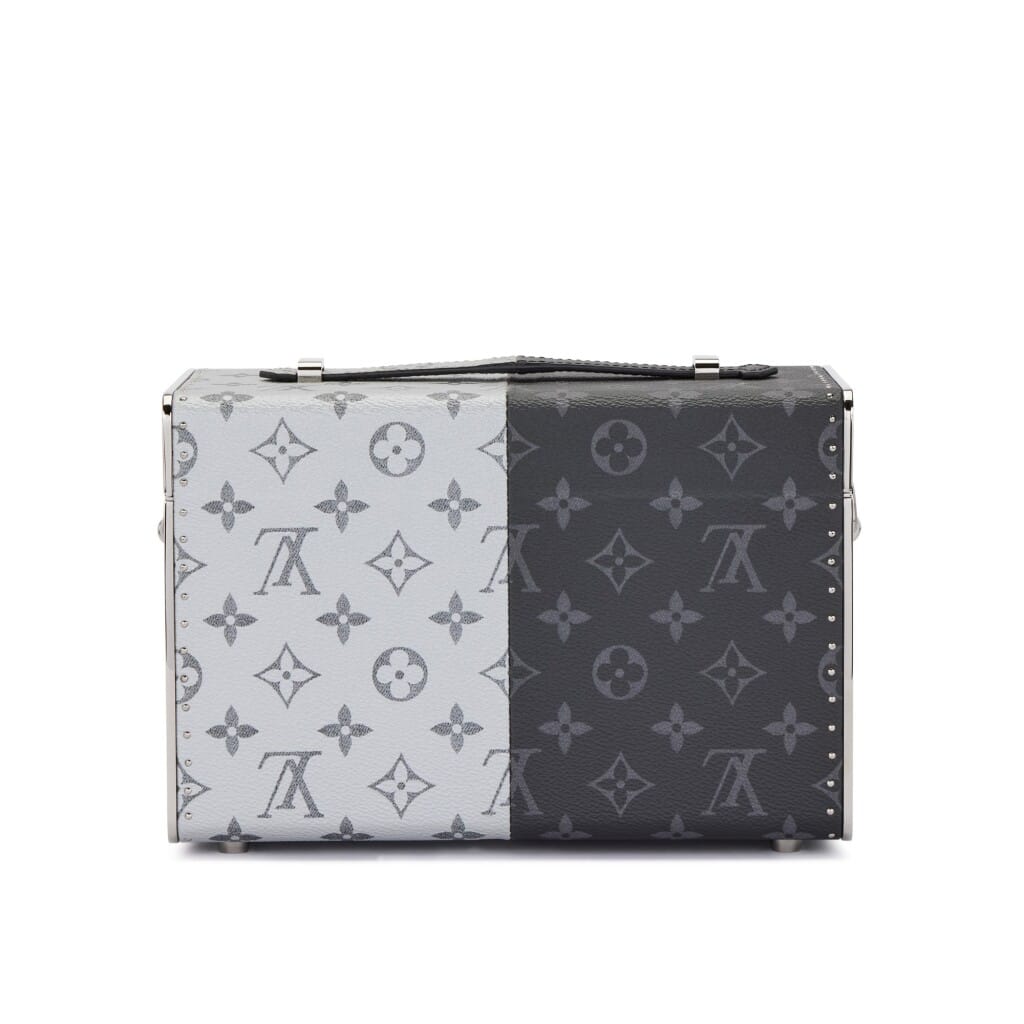 Black and Silver Monogram Eclipse Coated Canvas Custom Vanity Trunk Ruthenium Hardware, 2018