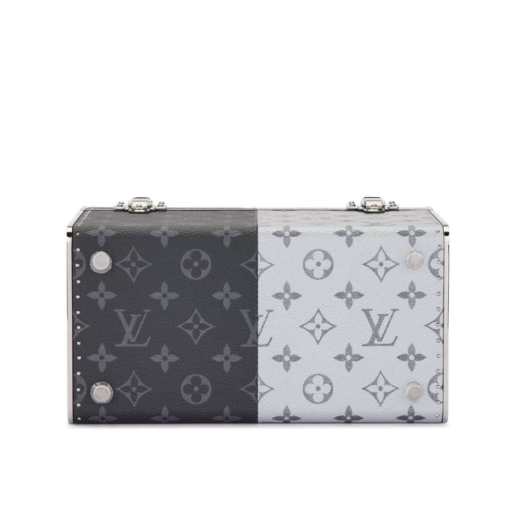 Black and Silver Monogram Eclipse Coated Canvas Custom Vanity Trunk Ruthenium Hardware, 2018