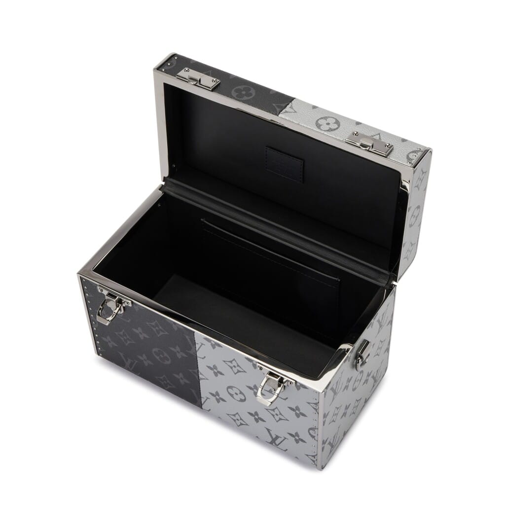 Black and Silver Monogram Eclipse Coated Canvas Custom Vanity Trunk Ruthenium Hardware, 2018