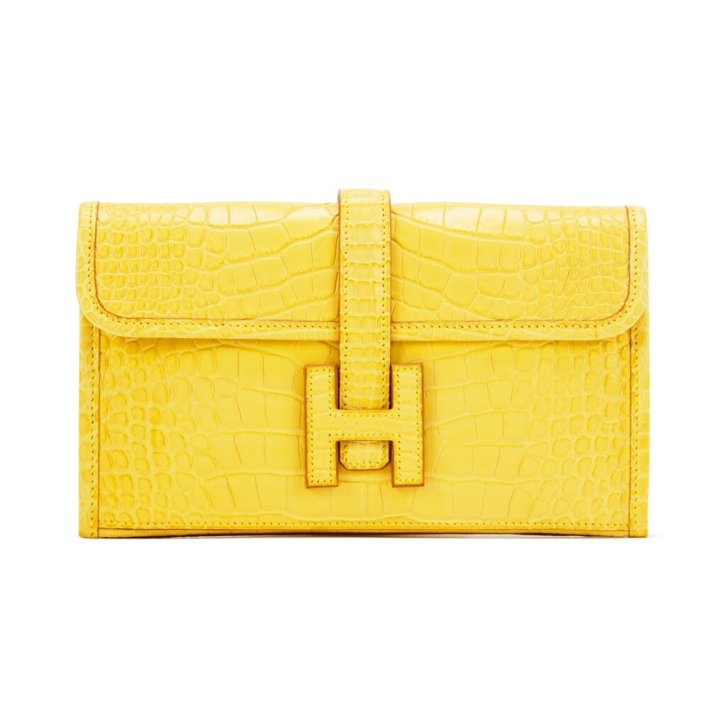 Mimosa Matte Alligator Jige Duo Wallet Palladium Hardware, 2014