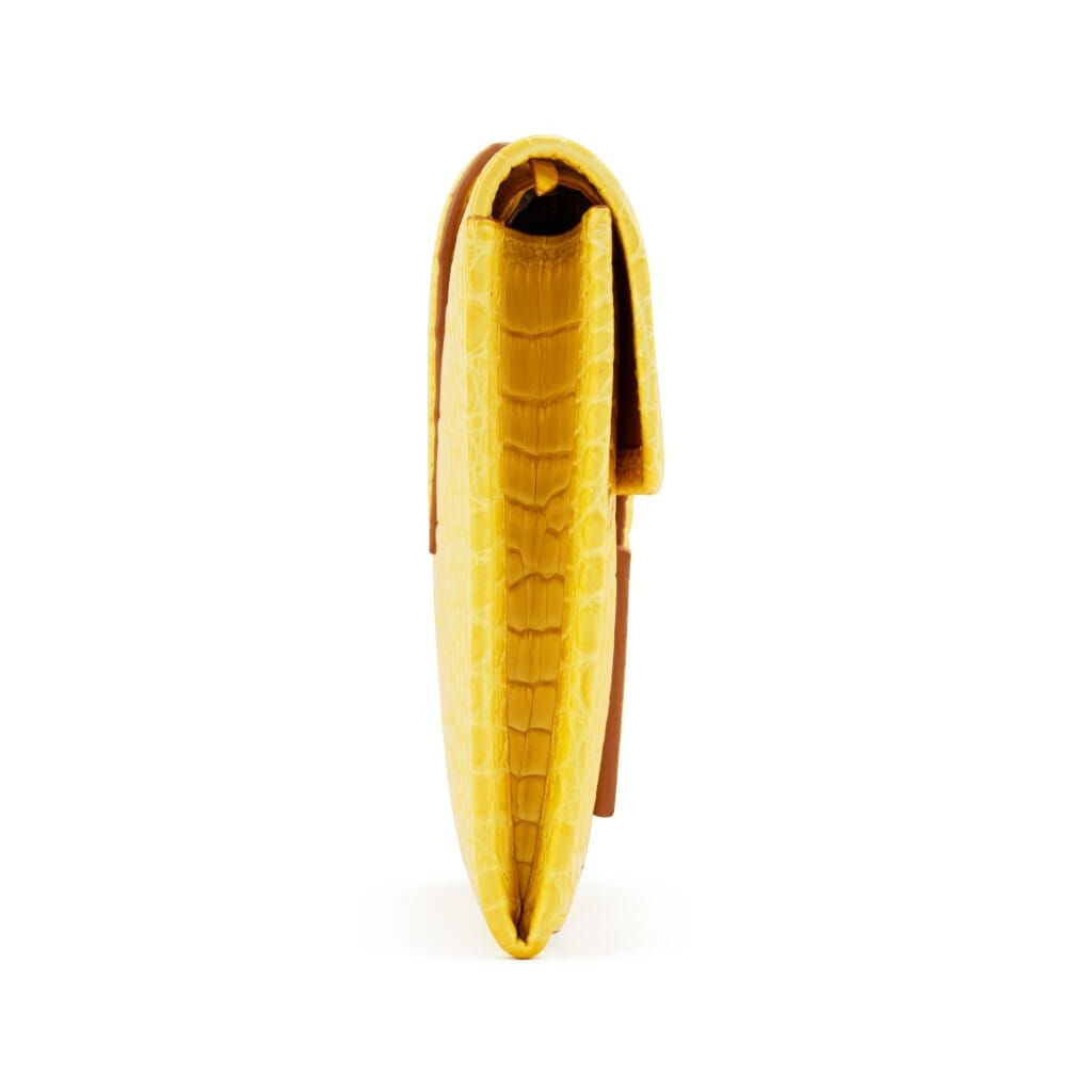 Mimosa Matte Alligator Jige Duo Wallet Palladium Hardware, 2014