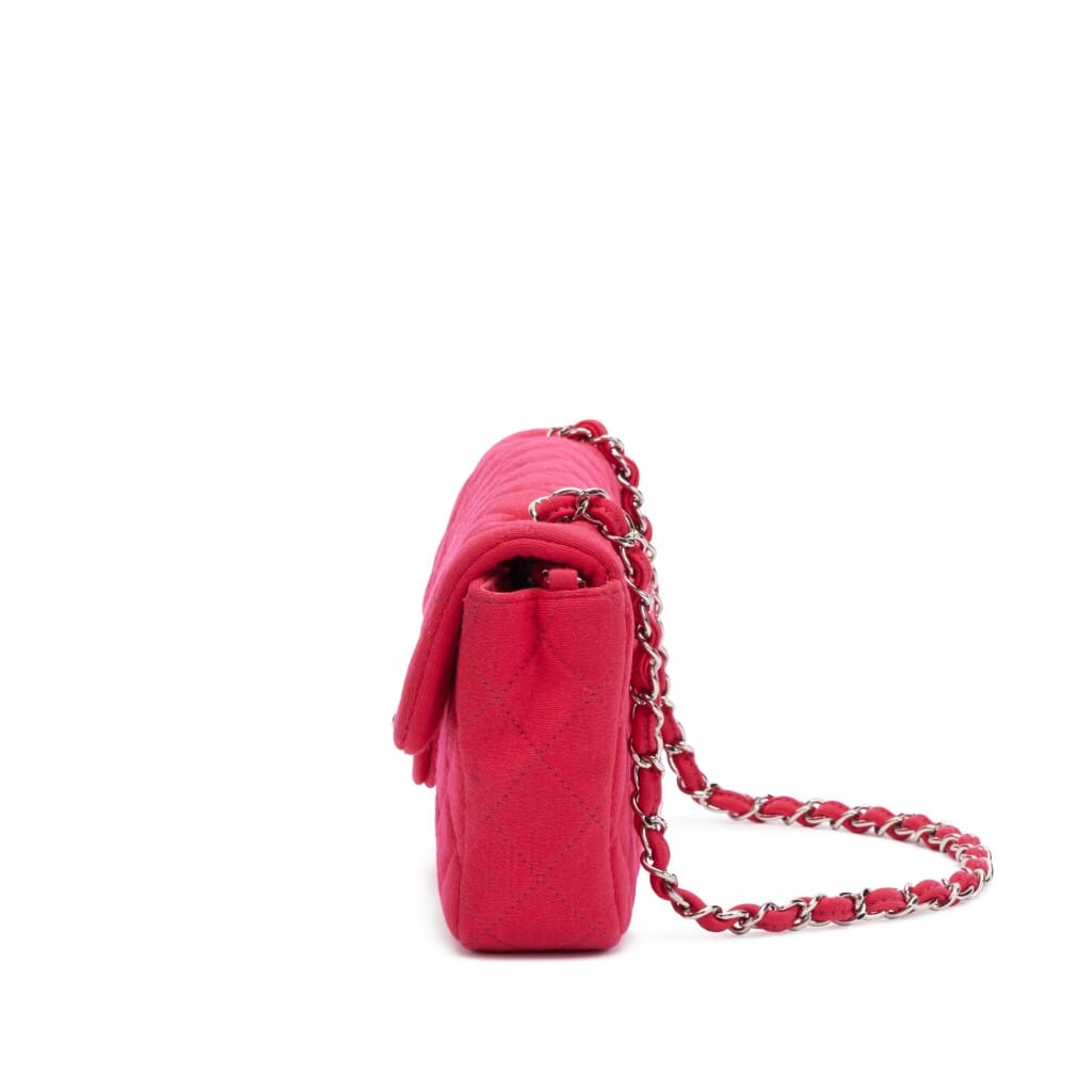 Pink Quilted Jersey East West Flap Silver Hardware, 2009
