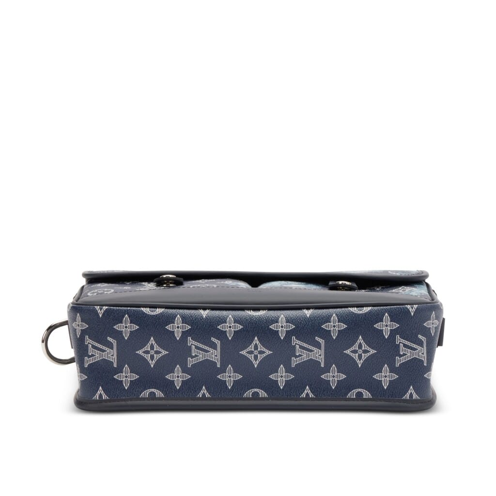 Blue Monogram Chapman Brothers Coated Canvas Savane PM Silver Hardware, 2017