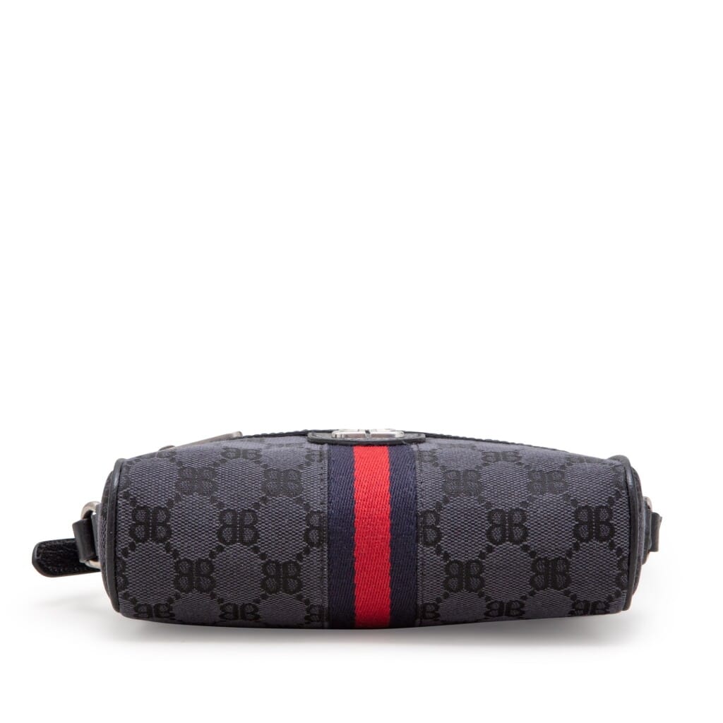 Black Monogram Jacquard Canvas Hacker Camera Bag Silver Hardware, 2021
