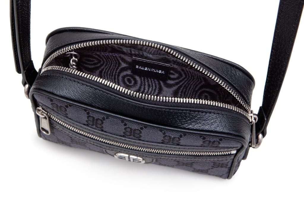 Black Monogram Jacquard Canvas Hacker Camera Bag Silver Hardware, 2021