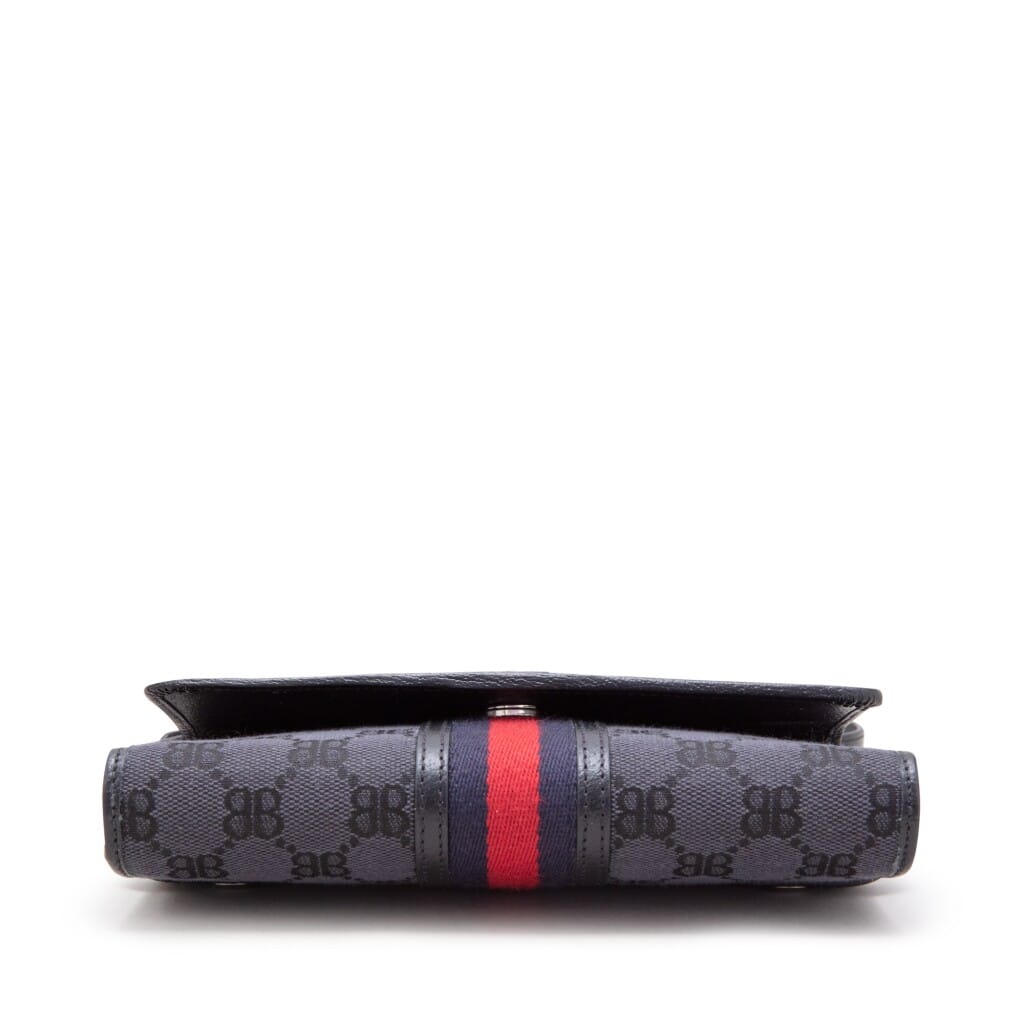 Black Monogram Jacquard Canvas Hacker Mini Bag Silver Hardware, 2021