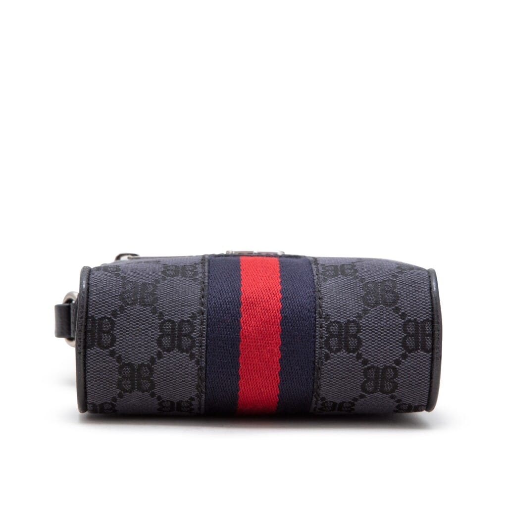 Black Monogram Jacquard Canvas Hacker Shoulder Zip Bag Silver Hardware, 2021