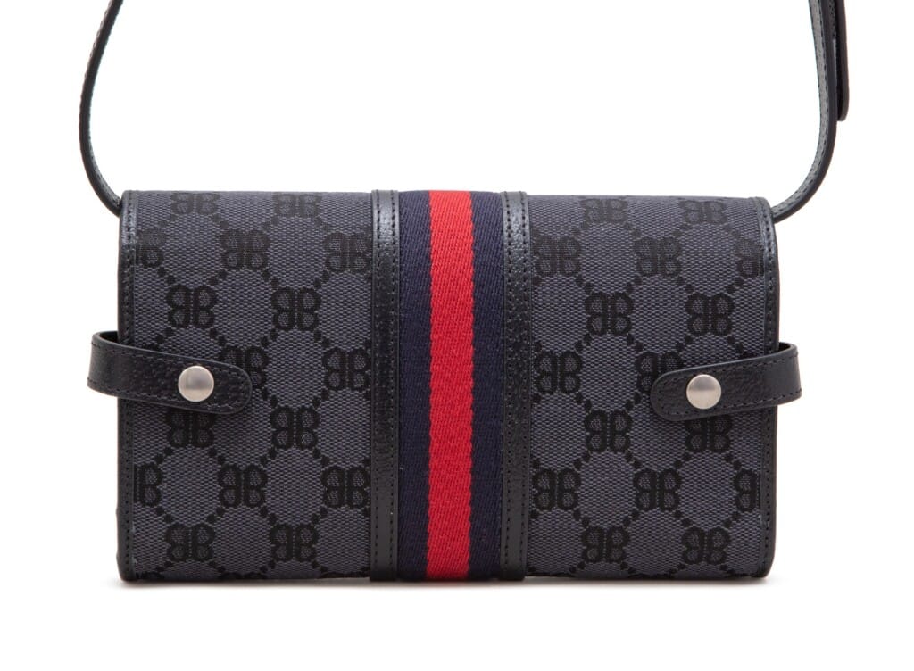 Black Monogram Jacquard Canvas Hacker Mini Bag Silver Hardware, 2021