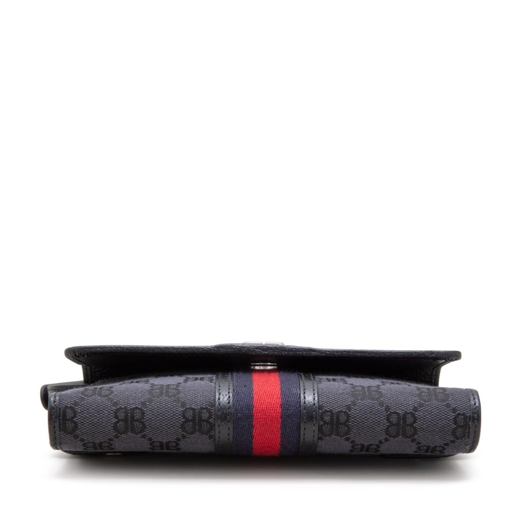 Black Monogram Jacquard Canvas Hacker Mini Bag Silver Hardware, 2021
