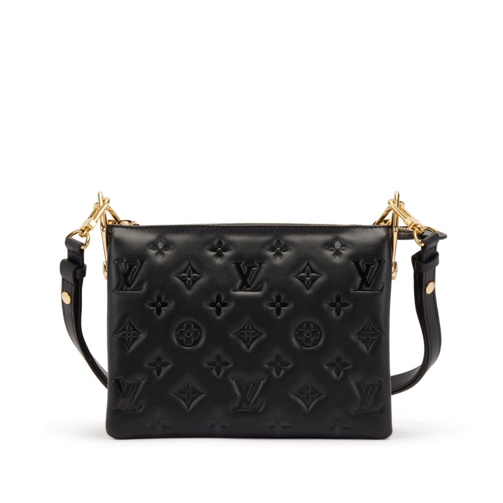 Black Monogram Puffy Lambskin Coussin BB Gold Hardware, 2021
